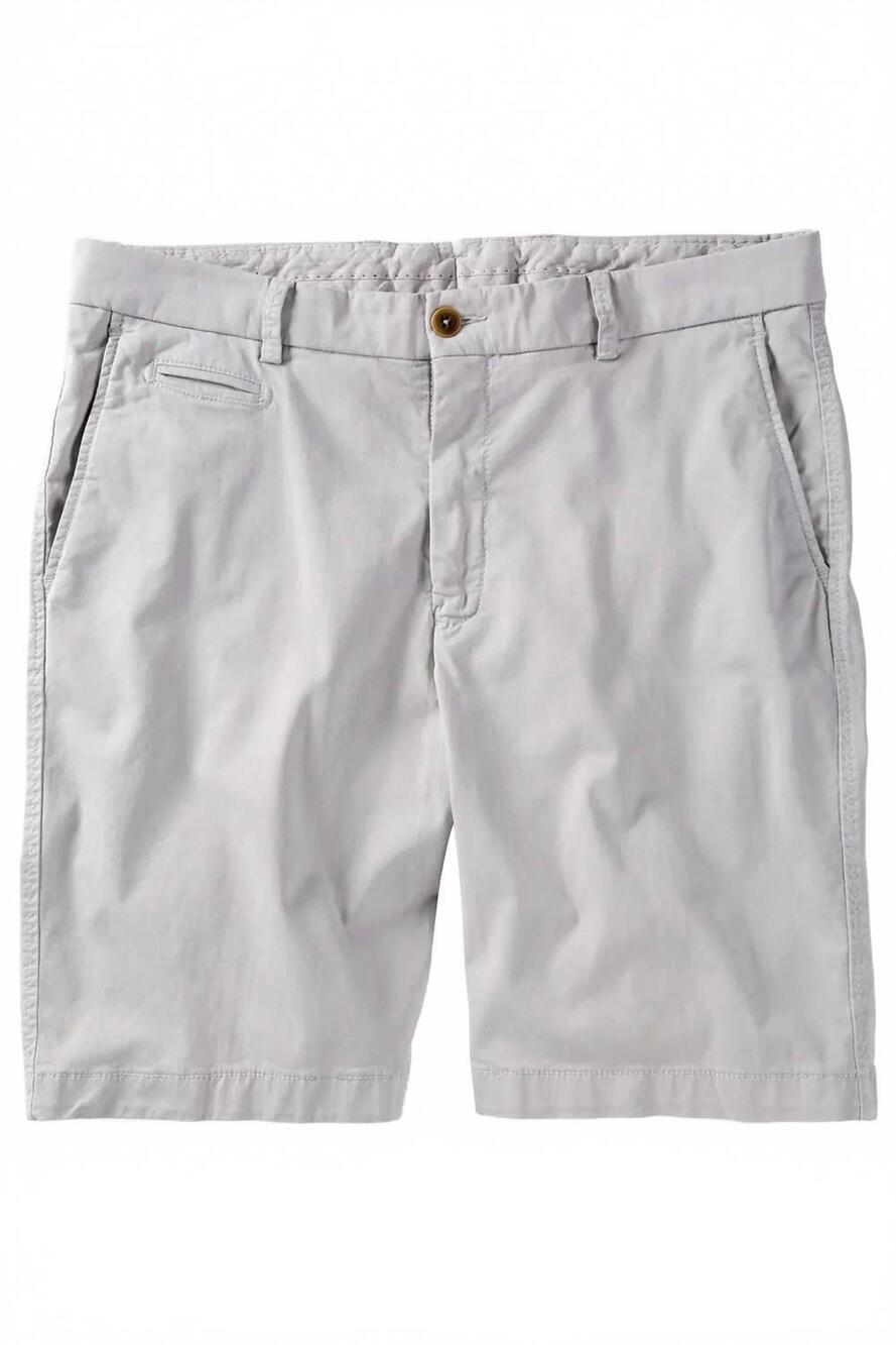 NEW BALLIN men's broken twill stretch cotton shorts in stone grey